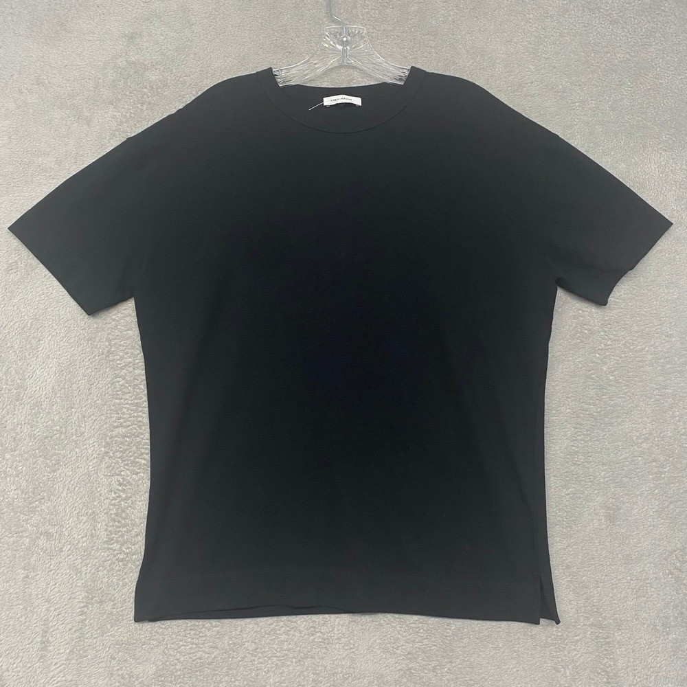 NINETY PERCENT Shirt Mens XS Black Organic Cotton Crew Neck Short Sleeve T-Shirt